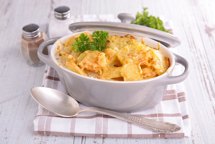 Kartoffel-Gratin mit Spinat