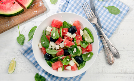 Melonensalat mit feta