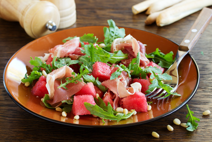 Melonen-Salat mit Prosciutto