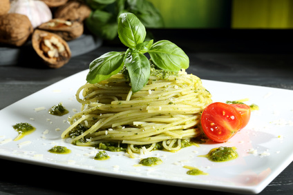 Spaghettini mit Bärlauch-Pasta